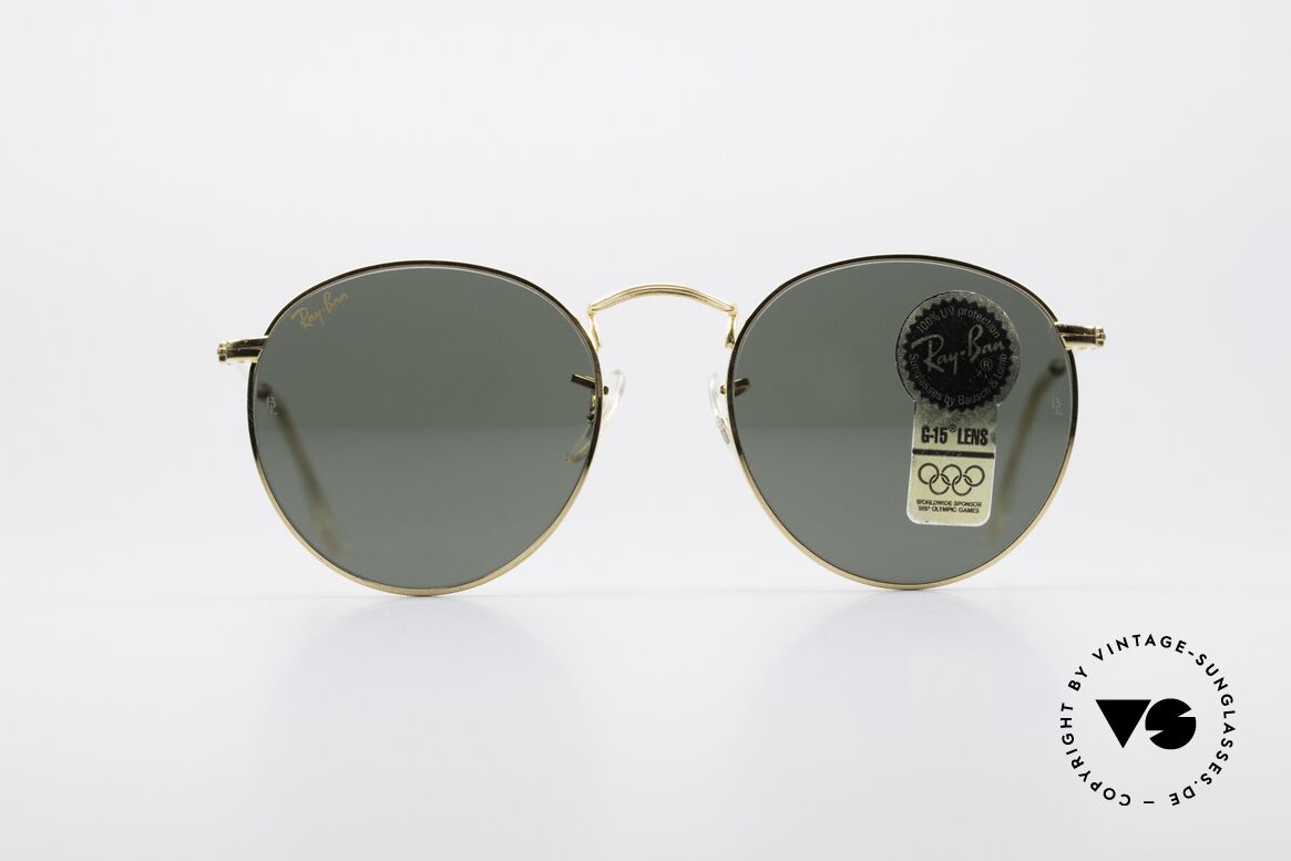 Ray Ban Round Metal 49 USA Panto Sunglasses, 80's Ray Ban Round Metal 49 vintage sunglasses, Made for Men and Women