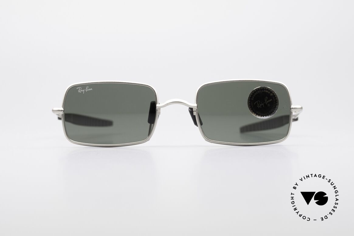 Ray Ban Orbs 6 Base Square Vintage B&L USA Sunglasses, futuristic sports designer sunglasses by Ray Ban; B&L, Made for Men