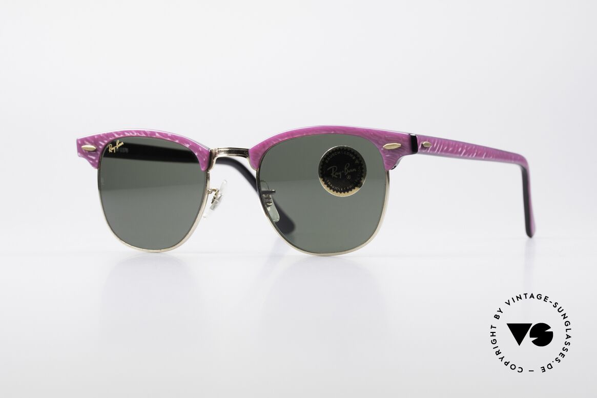 Ray Ban Clubmaster Bausch & Lomb USA Shades, original vintage 1980's sunglasses by RAY-BAN, Made for Women