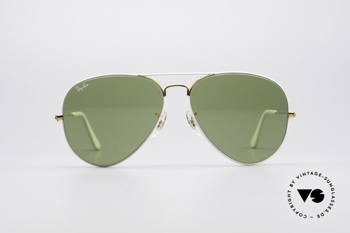 Ray Ban Large Metal II Flying Colors Limited Edition, model of the 'Flying Colors' Collection (gold/white), Made for Men