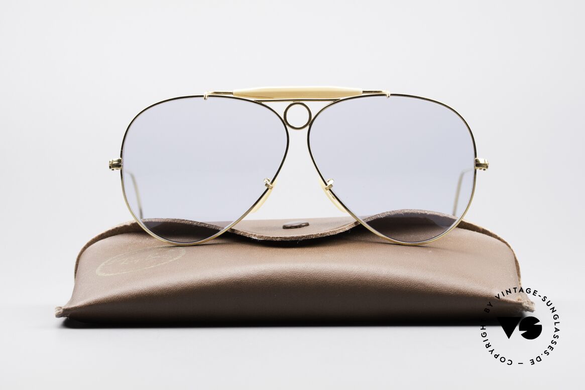 Ray Ban Shooter Sport Changeable Blue Lenses, vintage Ray-Ban aviator sunglasses of the 1980's, Made for Men and Women