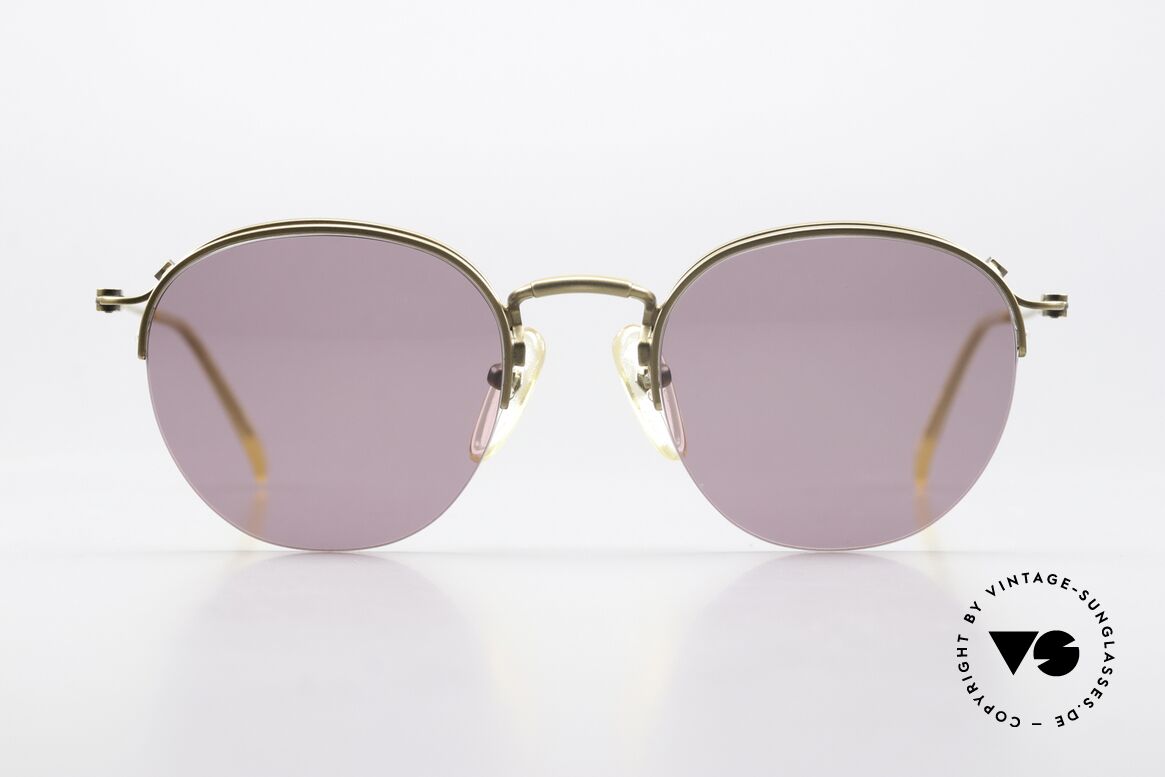 Jean Paul Gaultier 55-1172 Half Rimless Sunglasses, lightweight frame with numerous fancy details, Made for Men and Women