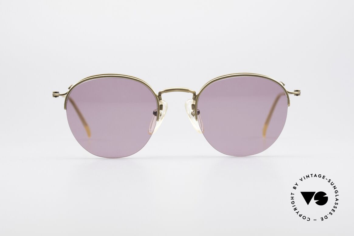 Jean Paul Gaultier 55-1172 Half Rimless Sunglasses, lightweight frame with numerous fancy details, Made for Men and Women