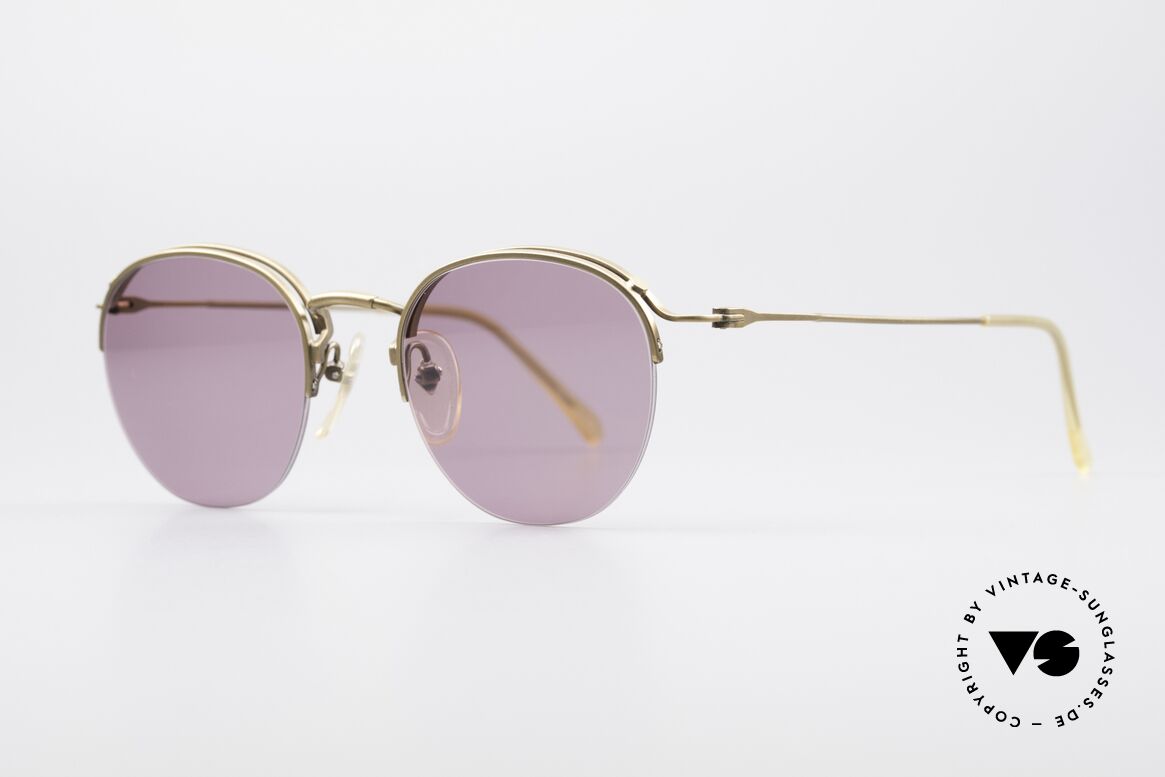 Jean Paul Gaultier 55-1172 Half Rimless Sunglasses, interesting (semi rimless) frame construction, Made for Men and Women