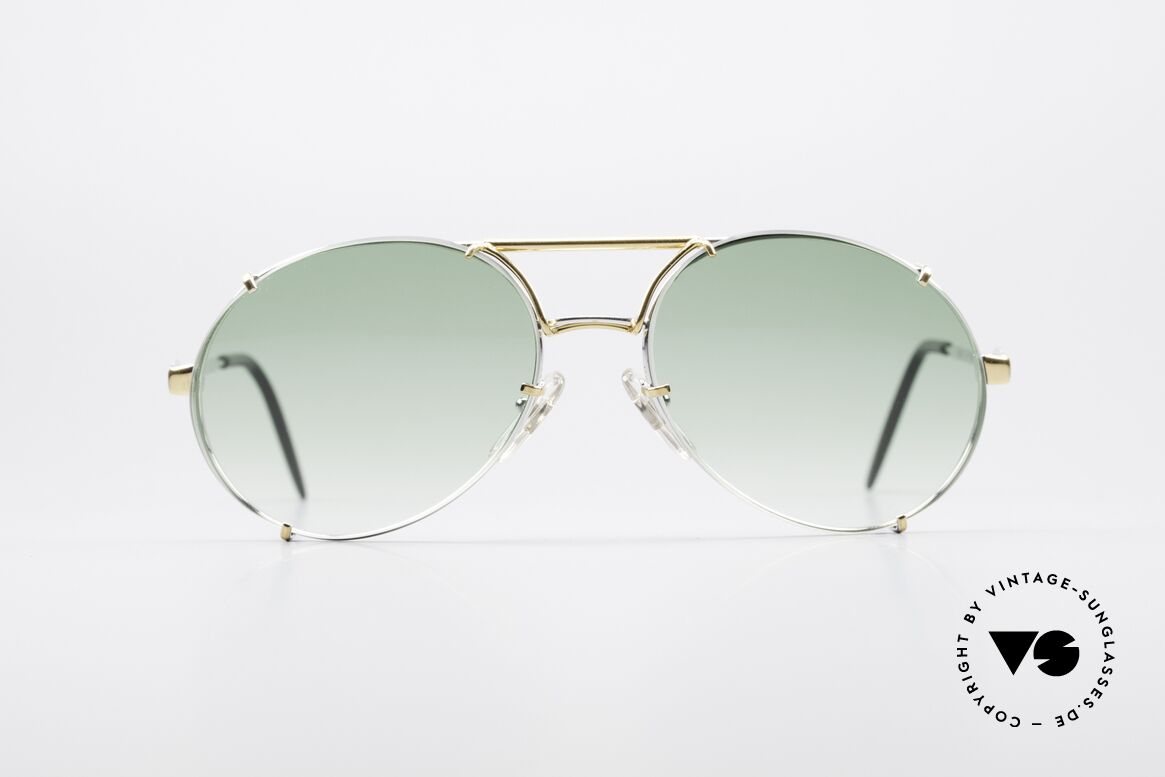 Bugatti 65360 80's Glasses Changeable Lenses, large frame (size 56mm) with changeable sun lenses, Made for Men