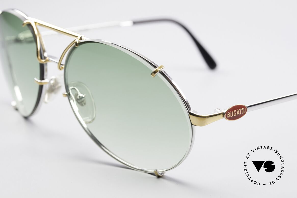 Bugatti 65360 80's Glasses Changeable Lenses, tangible top-notch craftmanship (100% UV protect.), Made for Men