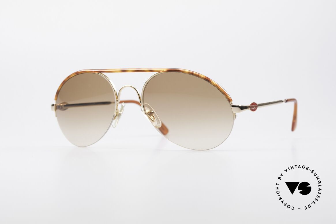 Bugatti 64919 90's Semi Rimless Sunglasses, very elegant vintage BUGATTI designer sunglasses, Made for Men