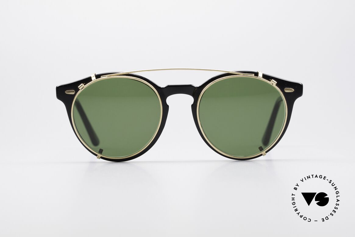 Carrera 5256 Clip Panto Vintage Glasses, timeless vintage Carrera Sunjet frame with sun clip, Made for Men and Women