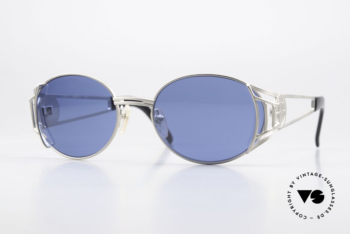 Jean Paul Gaultier 58-6102 Steampunk Sunglasses 90er, titanium-gray JPG designer sunglasses from 1997, Made for Men and Women