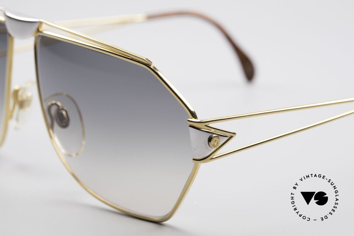 St. Moritz 403 80's Jupiter Sunglasses, precious materials (gold-plated and "root wood" decor), Made for Men