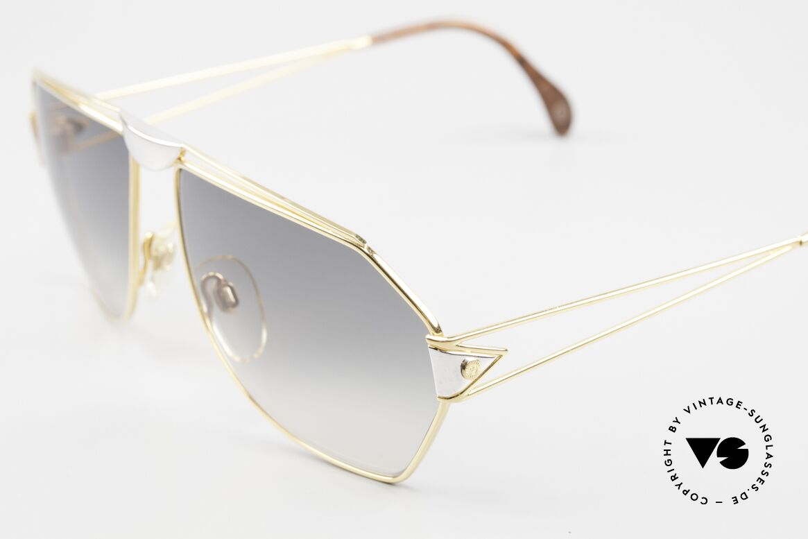 St. Moritz 403 80's Jupiter Sunglasses, precious materials (gold-plated and "root wood" decor), Made for Men