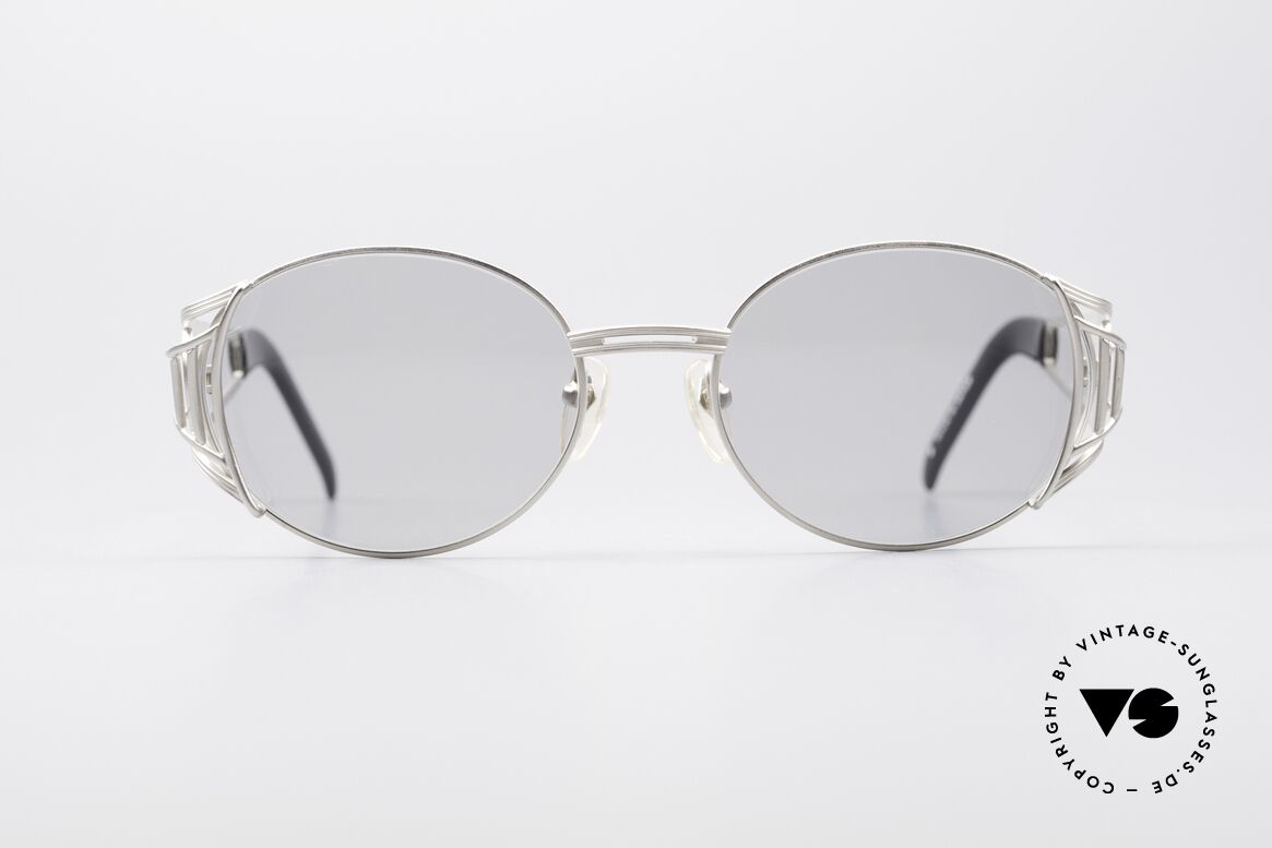 Jean Paul Gaultier 58-6102 Vintage Steampunk Frame, titanium-gray JPG designer sunglasses from 1997, Made for Men and Women