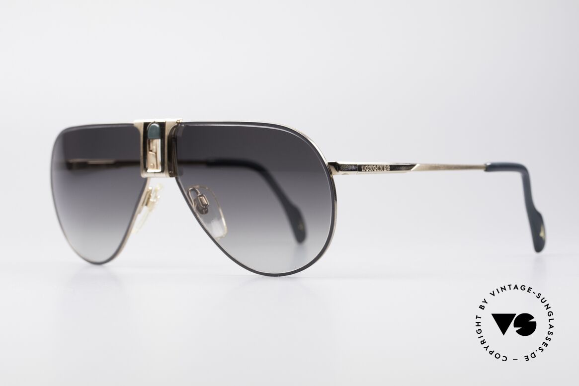 Longines 0154 1980's Aviator Sunglasses, classic aviator design & timeless coloring (gold/gray), Made for Men