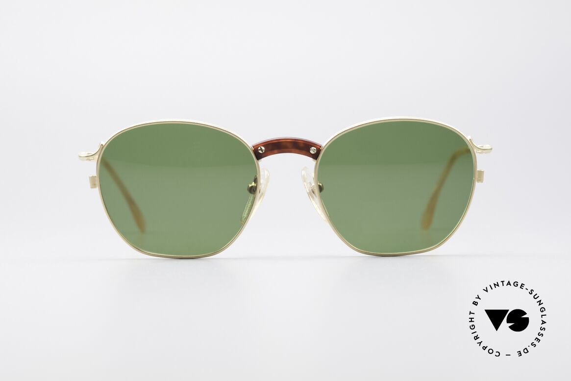 Jean Paul Gaultier 55-1271 Gold Plated 90s Sunglasses, lightweight frame and very pleasant to wear, Made for Men and Women