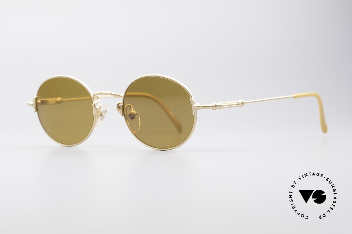 Jean Paul Gaultier 55-6109 Gold Plated Polarized Shades, high-end POLARIZED sun lenses (100% UV protect.), Made for Men and Women