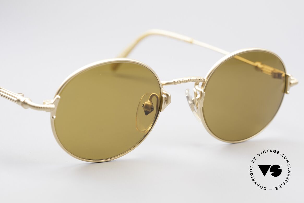 Jean Paul Gaultier 55-6109 Gold Plated Polarized Shades, unworn (like all our vintage GAULTIER sunglasses), Made for Men and Women