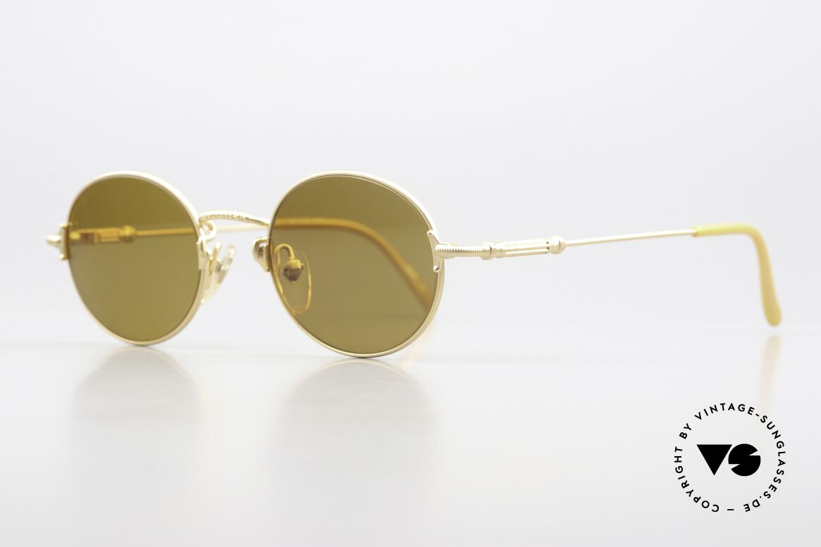 Jean Paul Gaultier 55-6109 Matte Gold And Polarized, high-end POLARIZED sun lenses (100% UV protect.), Made for Men and Women