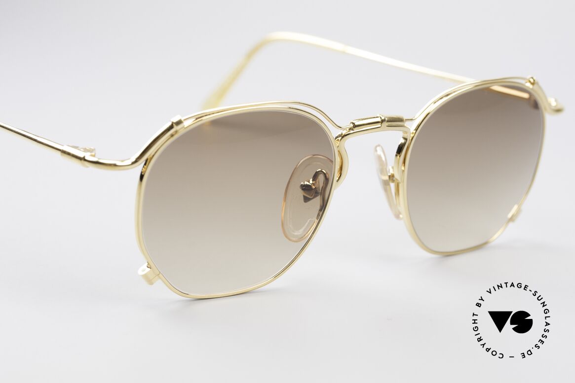 Jean Paul Gaultier 55-2171 Gold Plated Designer Frame, NO RETRO SUNGLASSES, but a 20 years old rarity, Made for Men and Women