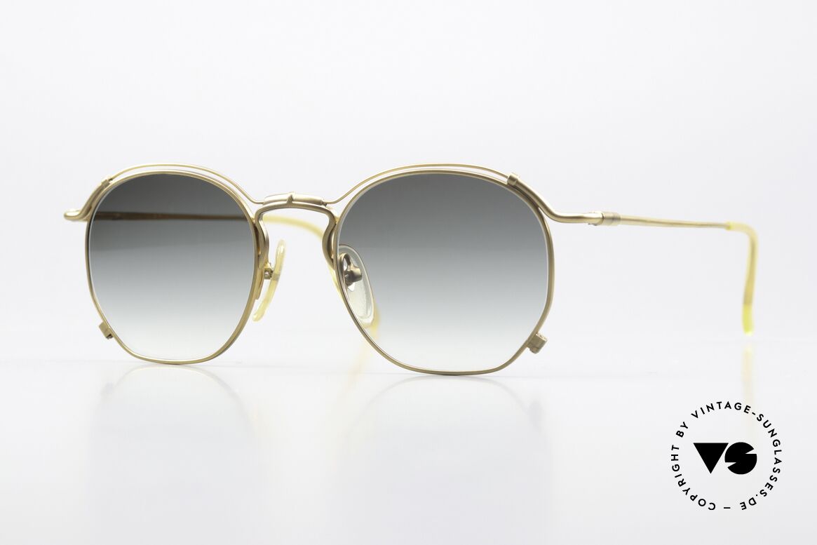 Jean Paul Gaultier 55-2171 90's Vintage Designer Shades, lightweight frame with many fancy design details, Made for Men and Women
