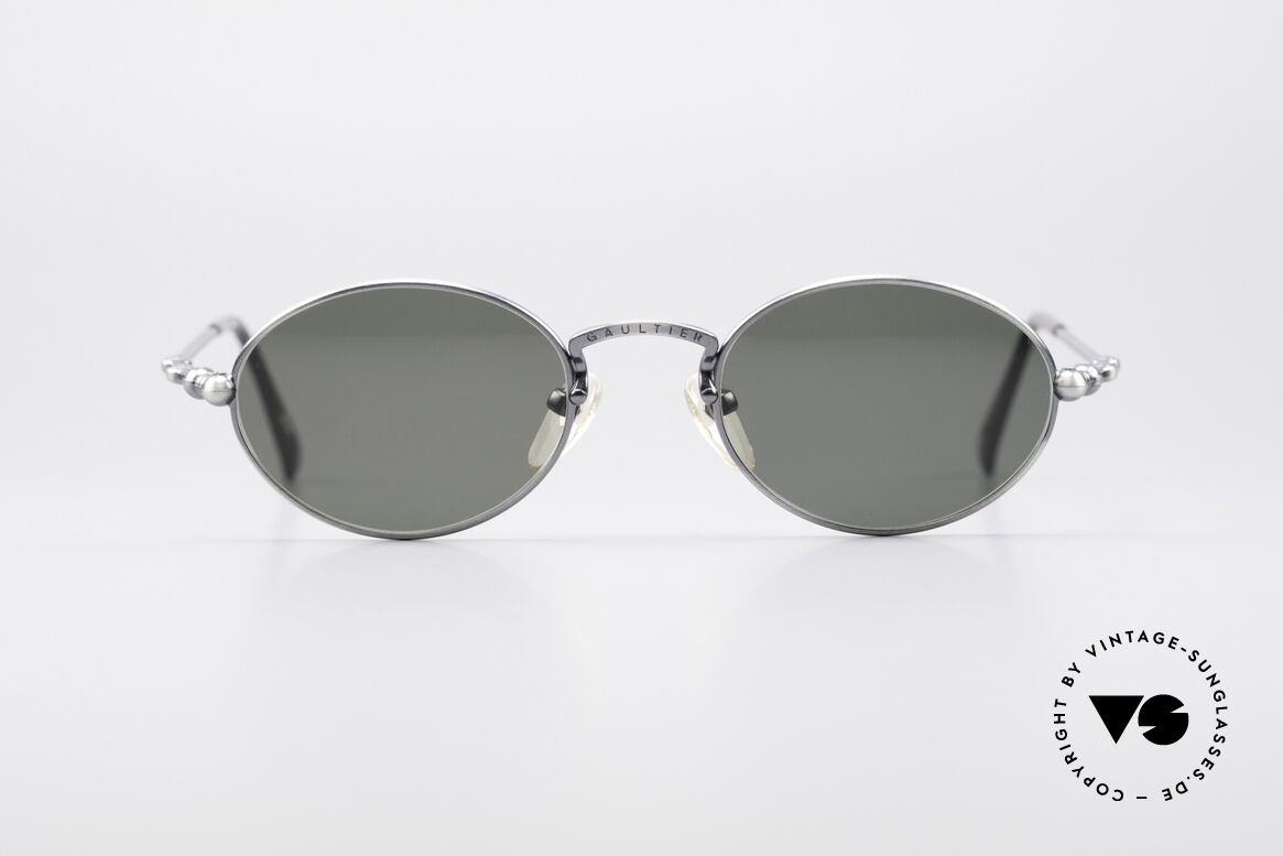 Jean Paul Gaultier 55-7106 Oval Vintage Sunglasses, rare oval JEAN PAUL GAULTIER vintage sunglasses, Made for Men and Women