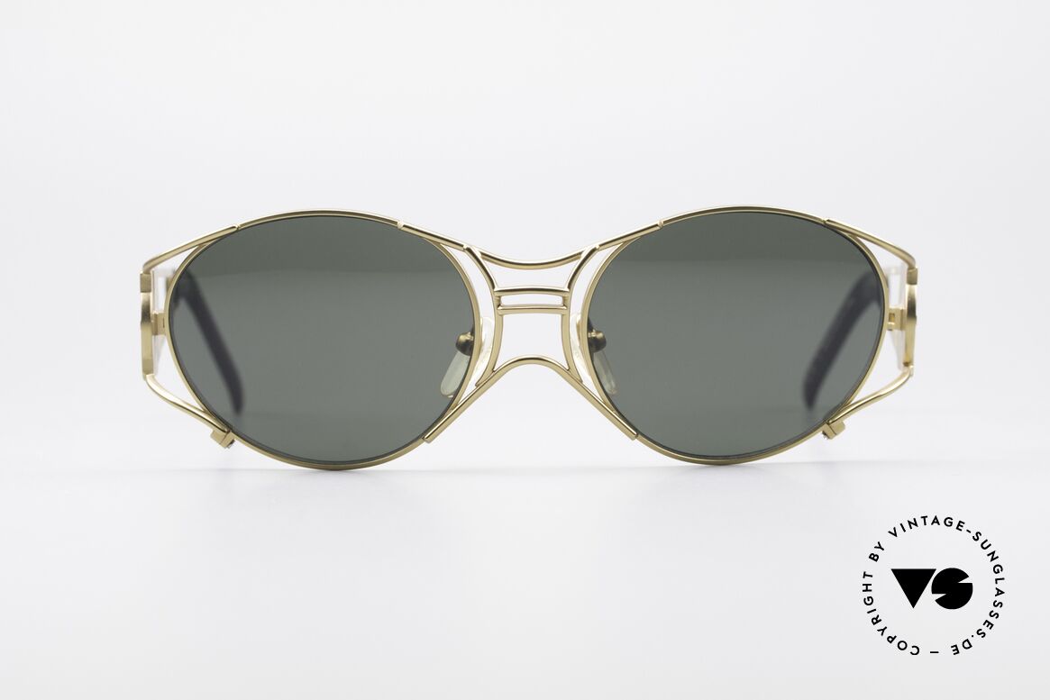 Jean Paul Gaultier 58-6101 90's Steampunk Sunglasses, mechanical / industrial frame construction from '97, Made for Men and Women
