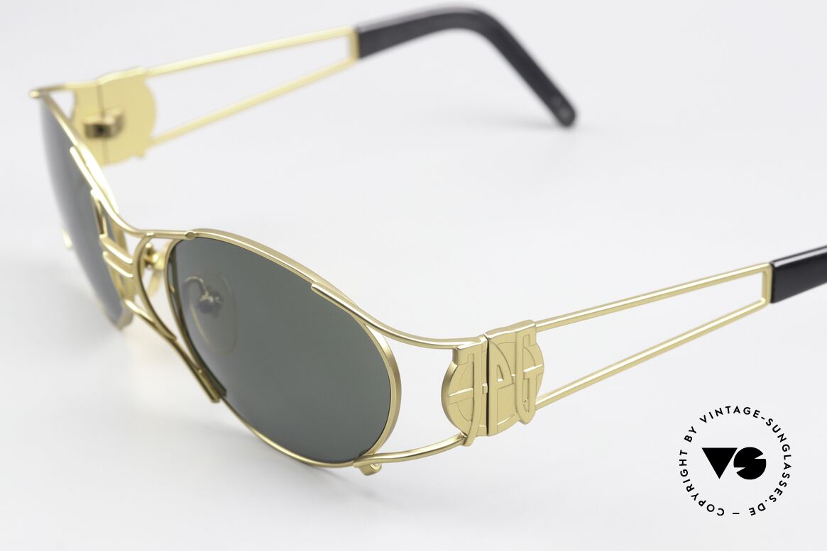 Jean Paul Gaultier 58-6101 90's Steampunk Sunglasses, top-notch craftsmanship, made in JAPAN (100% UV), Made for Men and Women
