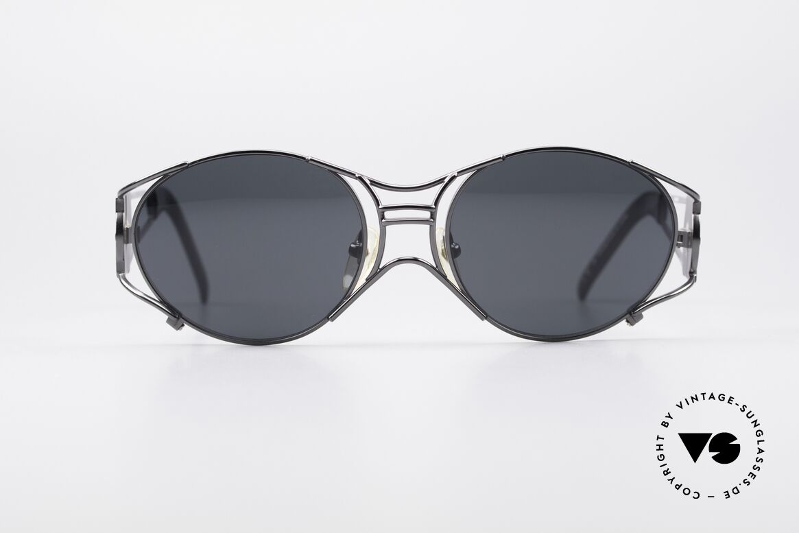 Jean Paul Gaultier 58-6101 Steampunk 90's Sunglasses, mechanical / industrial frame construction from '97, Made for Men and Women