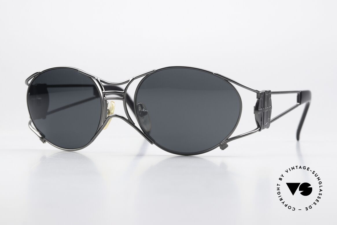 Jean Paul Gaultier 58-6101 Steampunk 90's Sunglasses, mechanical / industrial frame construction from '97, Made for Men and Women
