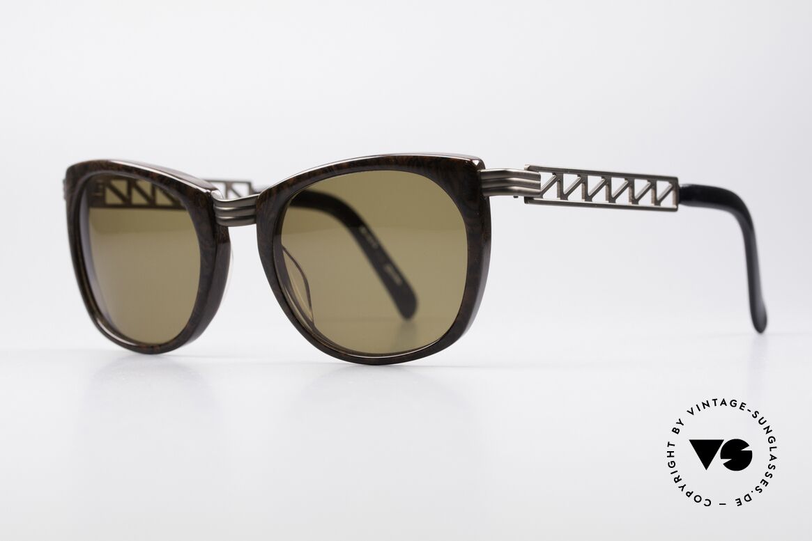 Jean Paul Gaultier 56-0272 Steampunk JPG Sunglasses, "root wood" frame with "rusty brown" finish, Made for Men and Women