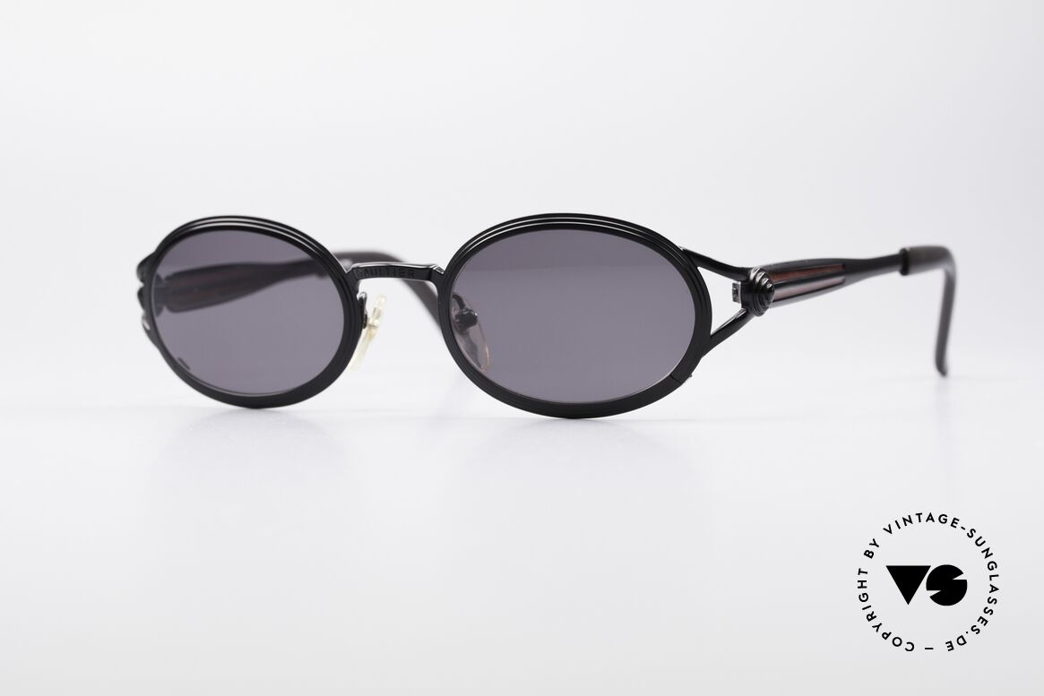 Jean Paul Gaultier 56-7114 Oval Steampunk Sunglasses, vintage Gaultier designer sunglasses of the mid 90's, Made for Men and Women