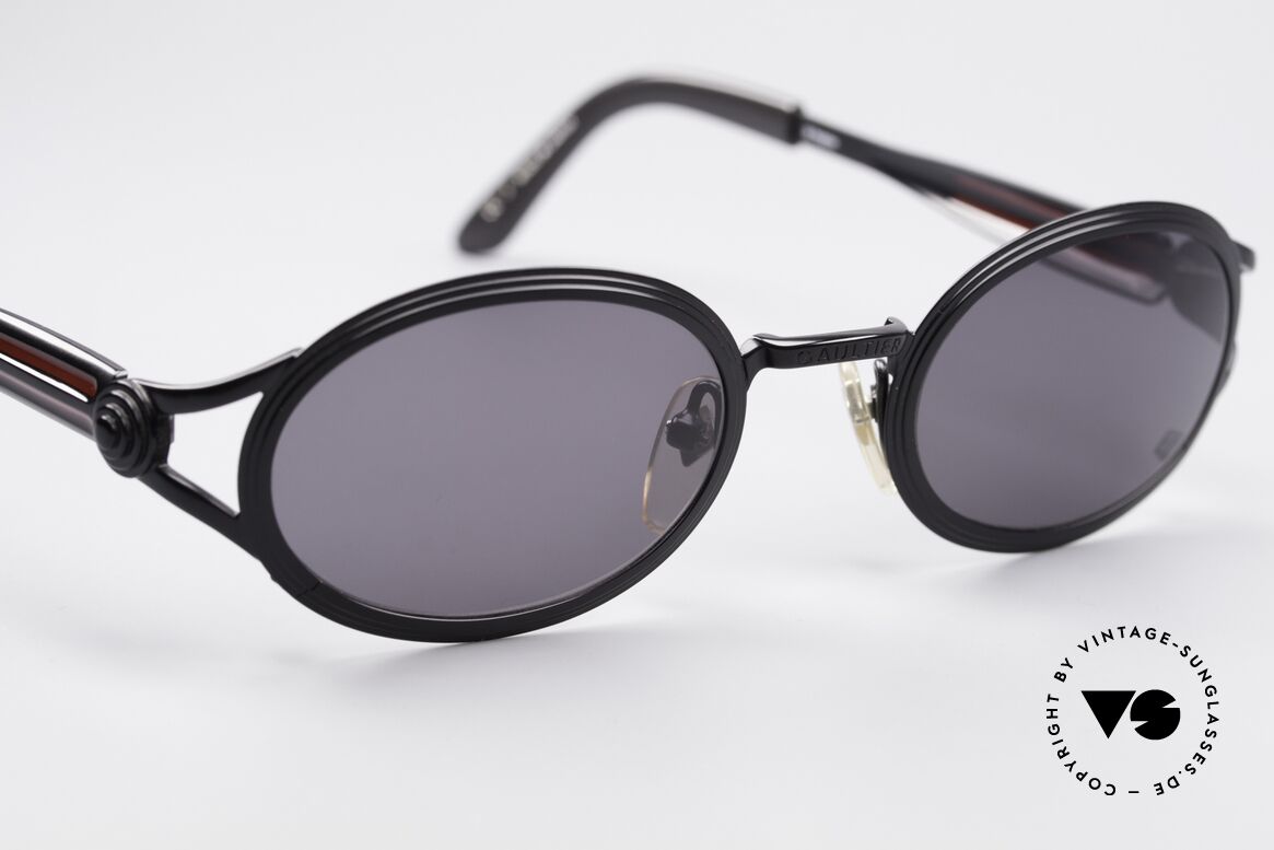 Jean Paul Gaultier 56-7114 Oval Steampunk Sunglasses, NO retro shades, but a 25 years old ORIGINAL; vertu!, Made for Men and Women