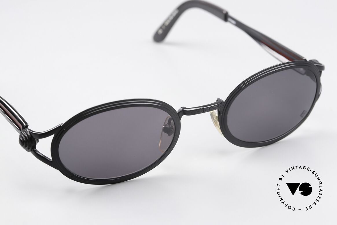 Jean Paul Gaultier 56-7114 Oval Steampunk Sunglasses, NO retro shades, but a 30 years old ORIGINAL; vertu!, Made for Men and Women