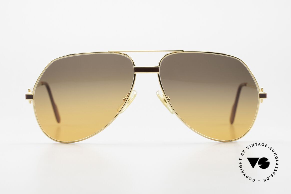 Cartier Vendome Laque - L Luxury 80's Aviator Sunglasses, Vendome = the most famous eyewear design by CARTIER, Made for Men and Women