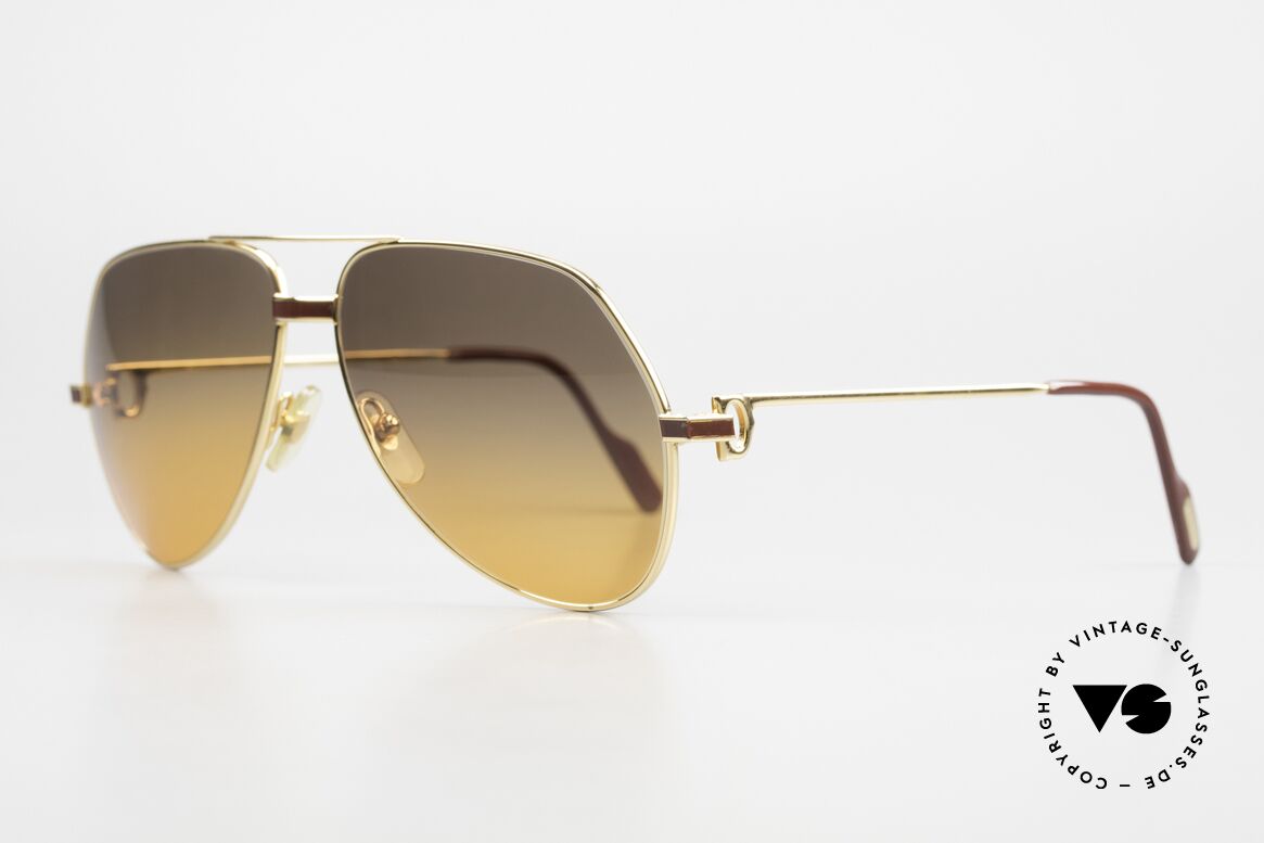 Cartier Vendome Laque - L Luxury 80's Aviator Sunglasses, this pair (with LAQUE decor) in LARGE size 62-14, 140, Made for Men and Women