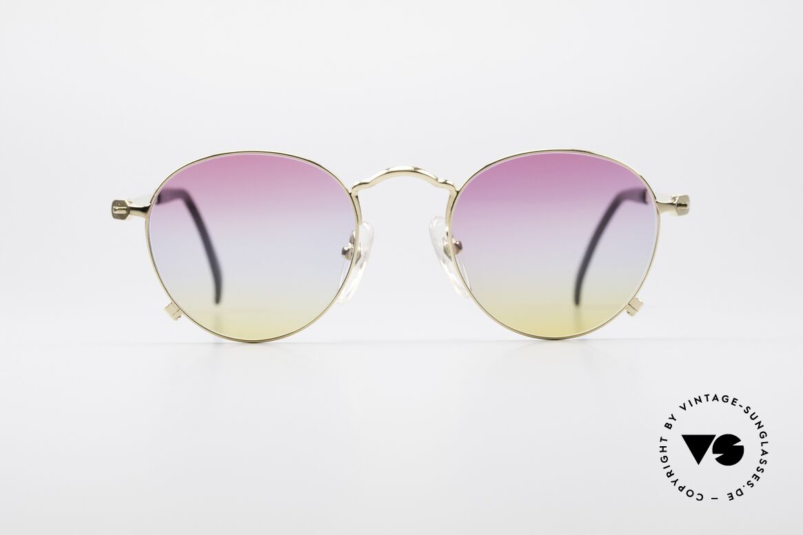 Jean Paul Gaultier 55-1178 Gold Plated Panto Sunglasses, precious designer sunglasses by Jean P. Gaultier, Made for Men and Women