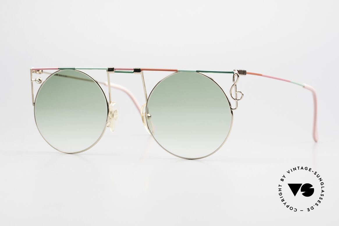 Casanova MTC 8 Artful Clef Sunglasses 90's, distinctive Venetian design with technical gimmicks, Made for Women