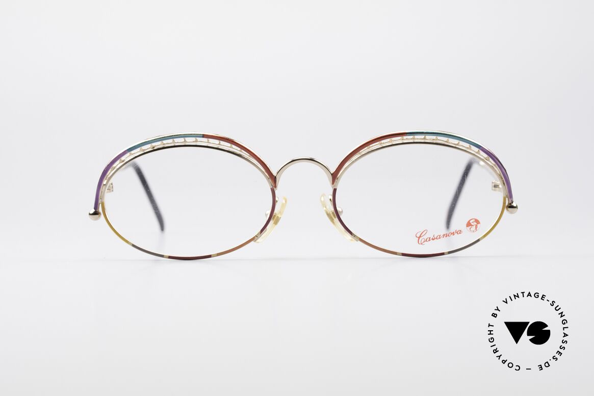 Casanova TSC1 80's Art Eyeglass-Frame, glamorous CASANOVA eyeglasses from around 1985, Made for Women