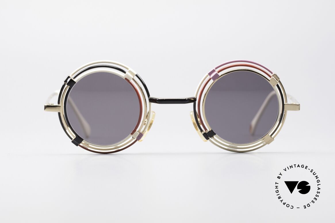 Casanova MTC 1 Round Art Sunglasses, glamorous CASANOVA sunglasses from around 1985, Made for Men and Women