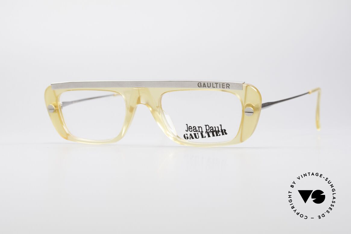 Jean Paul Gaultier 55-0771 Striking Vintage JPG Frame, striking Jean Paul GAULTIER vintage eyeglasses, Made for Men and Women