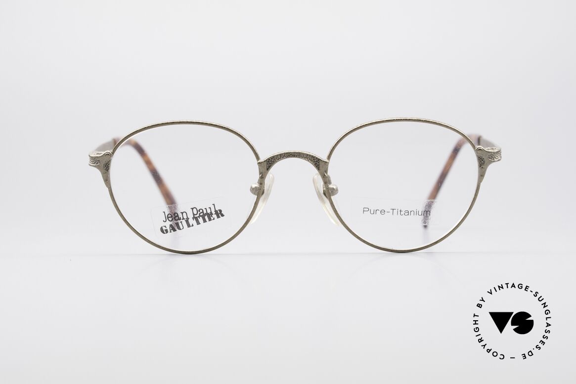 Jean Paul Gaultier 55-3183 90's Titanium Eyeglasses, rare vintage Jean Paul GAULTIER titanium eyeglasses, Made for Men and Women