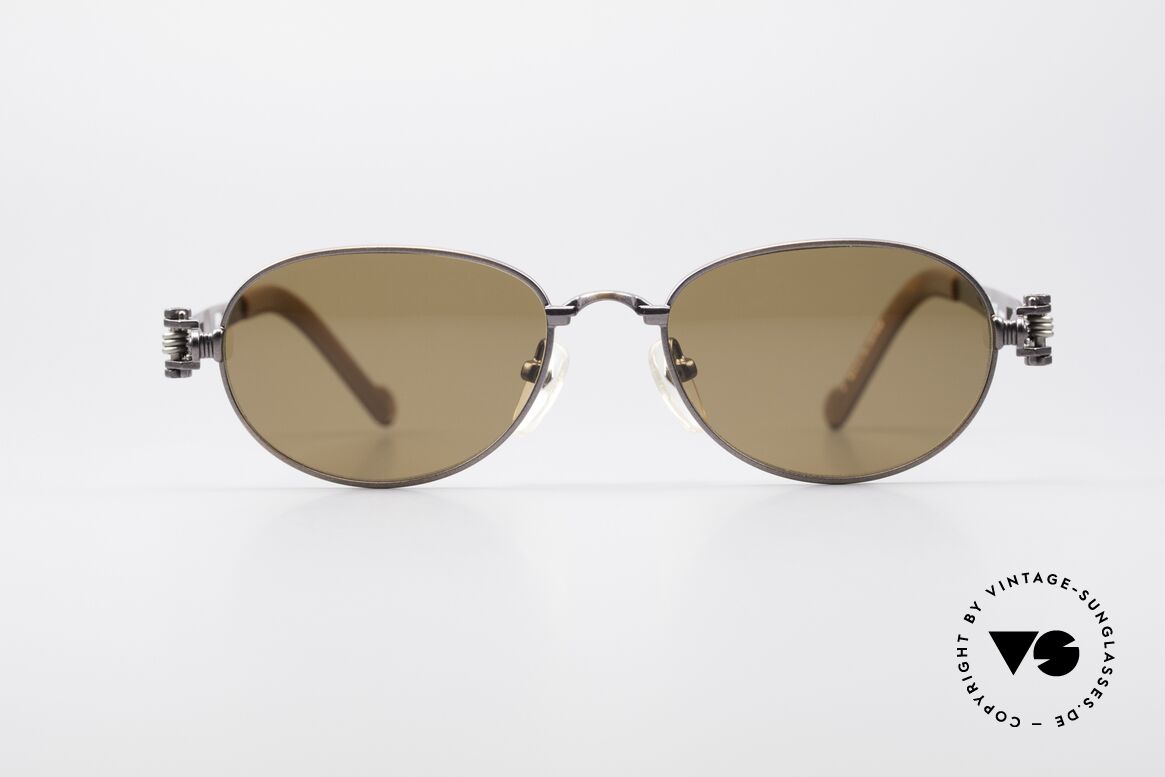 Jean Paul Gaultier 56-8102 Oval Steampunk Sunglasses, "industrial design" often called as "STEAMPUNK", Made for Men and Women
