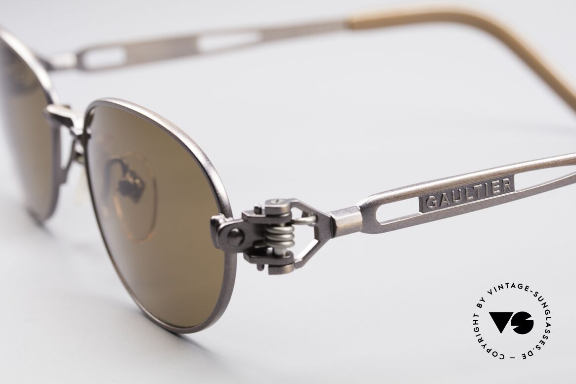 Jean Paul Gaultier 56-8102 Oval Steampunk Sunglasses, never worn (like all our JPG Steampunk sunglasses), Made for Men and Women