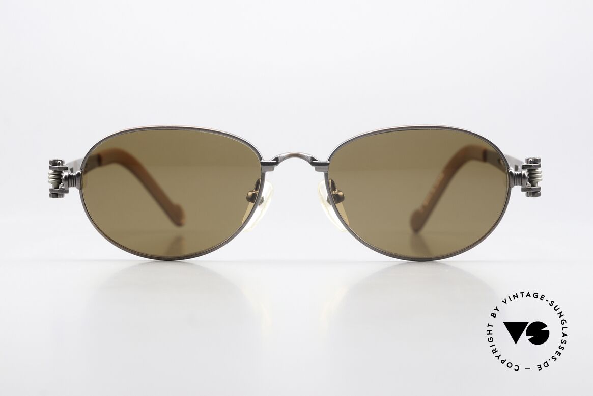 Jean Paul Gaultier 56-8102 Oval Steampunk Sunglasses, interesting vintage Jean Paul Gaultier sunglasses, Made for Men and Women