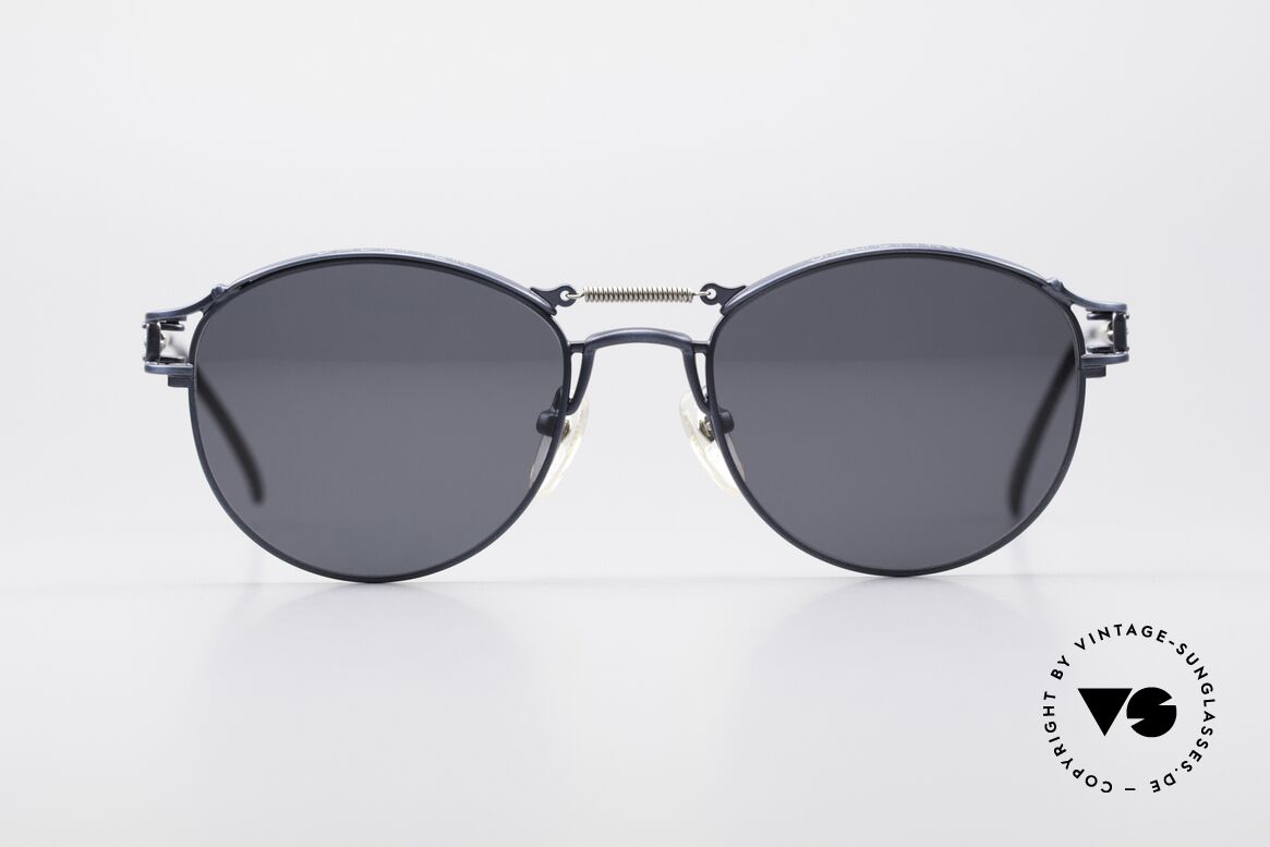 Jean Paul Gaultier 56-5107 Panto Designer Sunglasses, great, mechanical frame design (industrial style), Made for Men and Women