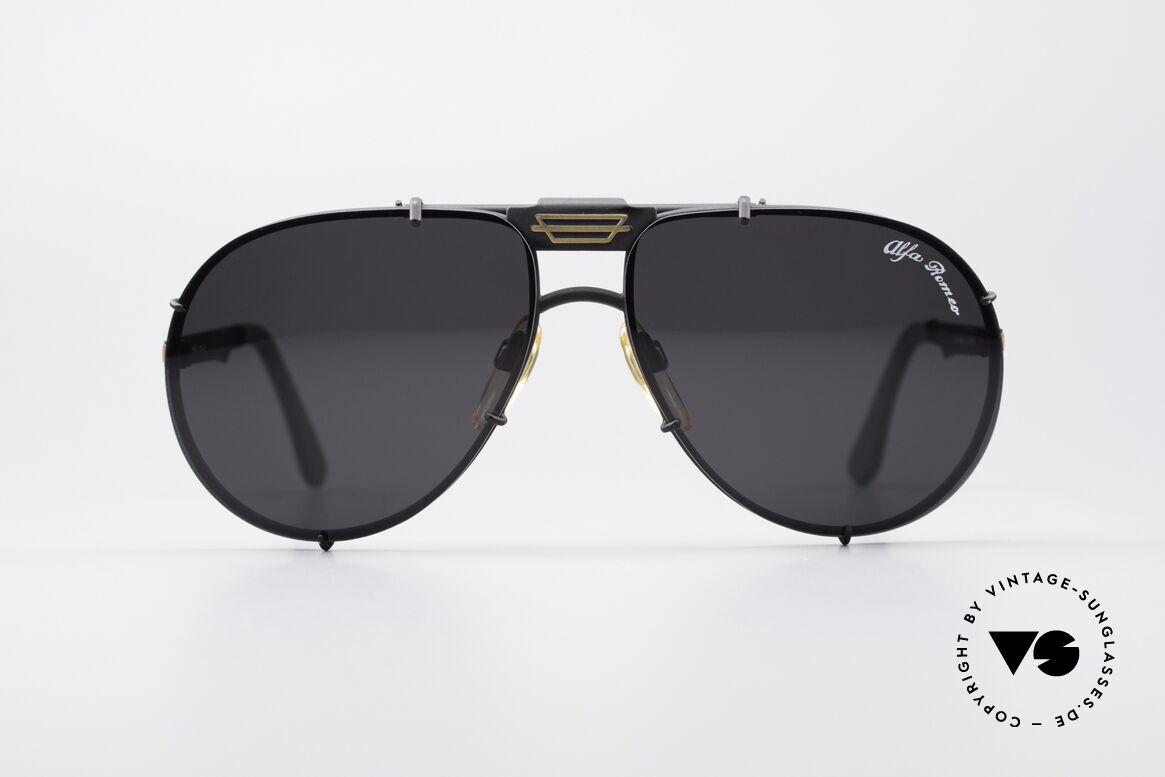 Alfa Romeo 112 80's Enthusiast Sunglasses, luxury Italian vintage designer sunglasses by Alfa Romeo, Made for Men