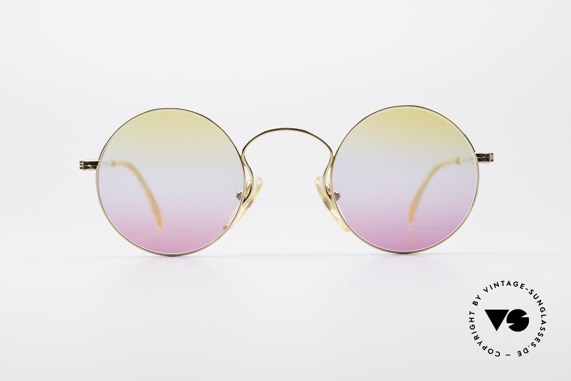 Jean Paul Gaultier 55-0172 Gold-Plated Round Frame, designer sunglasses by Jean Paul Gaultier from 1994, Made for Men and Women