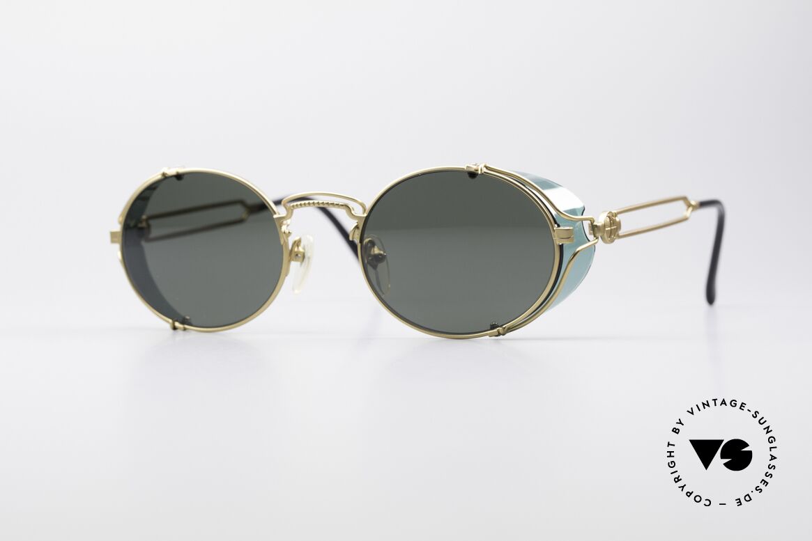 Jean Paul Gaultier 58-6105 Terminator Steampunk Shades, vintage GAULTIER designer sunglasses from the mid 90's, Made for Men and Women