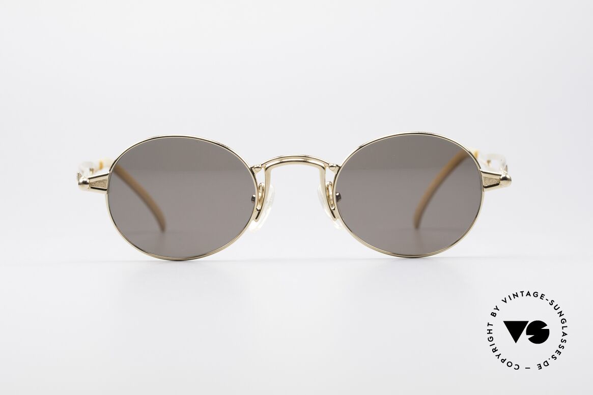 Jean Paul Gaultier 56-7108 Gold-Plated Oval Sunglasses, timeless Jean Paul GAULTIER vintage sunglasses, Made for Men and Women