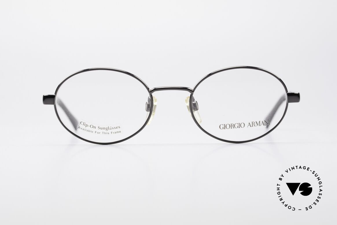 Giorgio Armani 257 90s Oval Vintage Eyeglasses, sober, timeless style: suitable for many occasions, Made for Men and Women