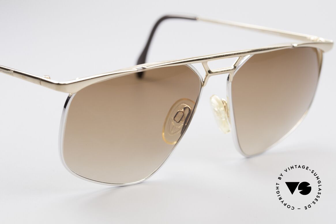 Zollitsch Cadre 9 18kt Gold Plated Sunglasses, unworn (like all our rare vintage Zollitsch sunglasses), Made for Men